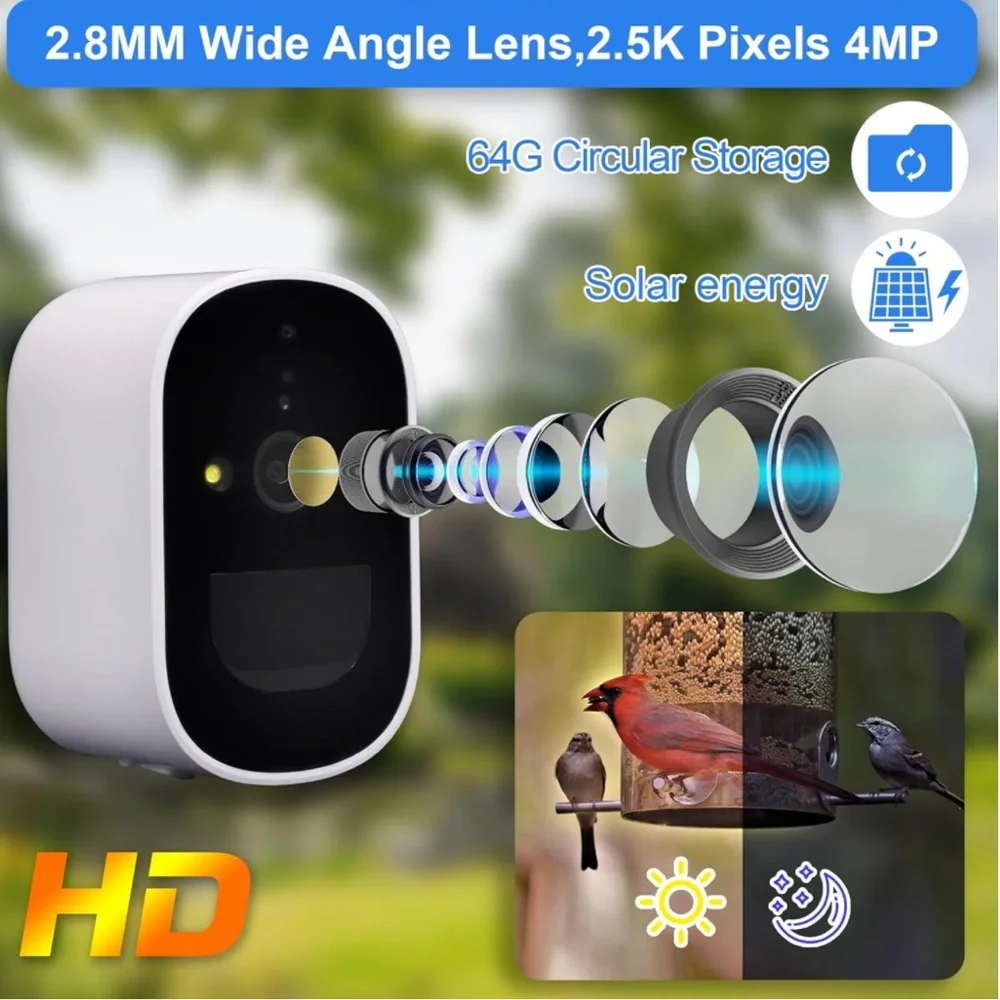 NEW! Bird Feeder/Watching Camera Solar Powered Smart HD Night Vision Technology